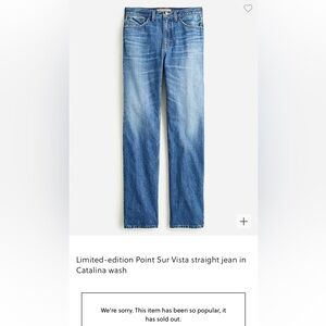 J.Crew Point Sur Vista Limited-edition straight jean in Catalina 27